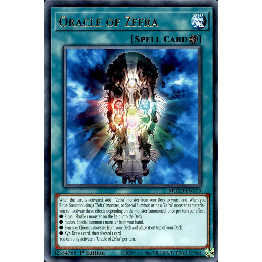 Oracle of Zefra MGED-EN073 Yu-Gi-Oh! Card from the Maximum Gold: El Dorado Set