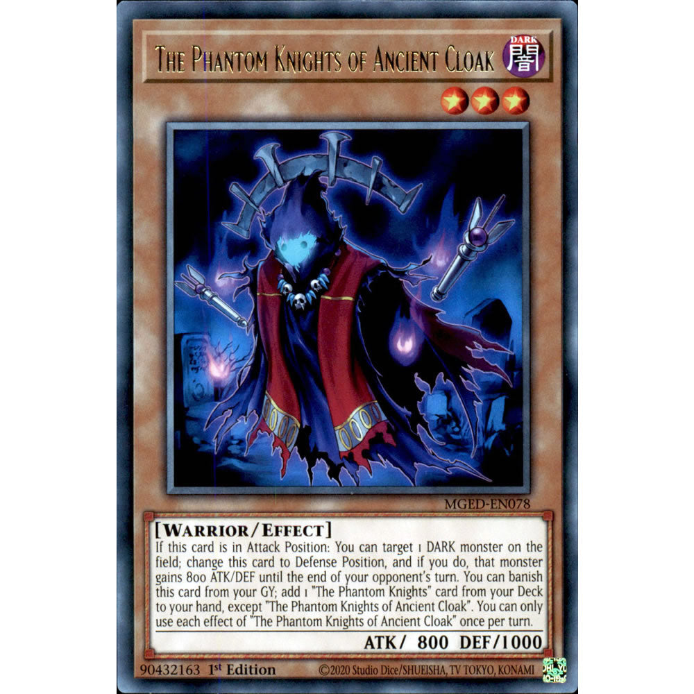 The Phantom Knights of Ancient Cloak MGED-EN078 Yu-Gi-Oh! Card from the Maximum Gold: El Dorado Set