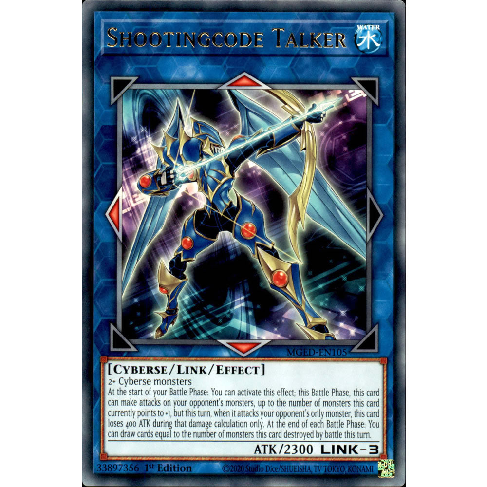 Shootingcode Talker MGED-EN105 Yu-Gi-Oh! Card from the Maximum Gold: El Dorado Set