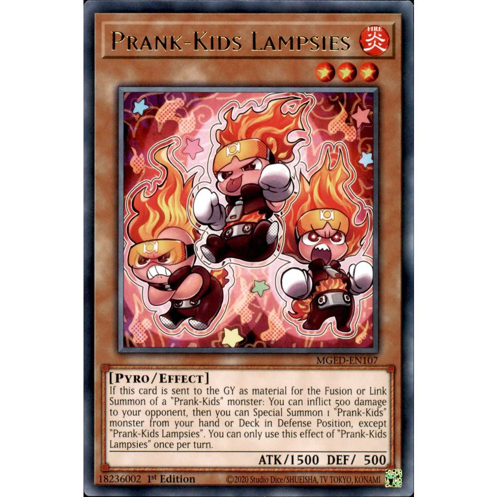Prank-Kids Lampsies MGED-EN107 Yu-Gi-Oh! Card from the Maximum Gold: El Dorado Set