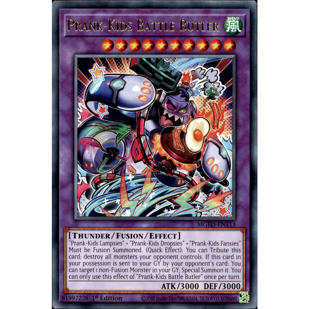 Prank-Kids Battle Butler MGED-EN113 Yu-Gi-Oh! Card from the Maximum Gold: El Dorado Set