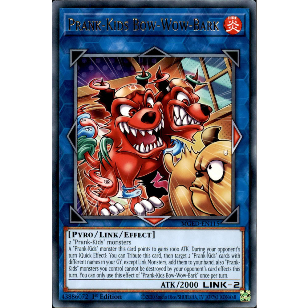 Prank-Kids Bow-Wow-Bark MGED-EN115 Yu-Gi-Oh! Card from the Maximum Gold: El Dorado Set