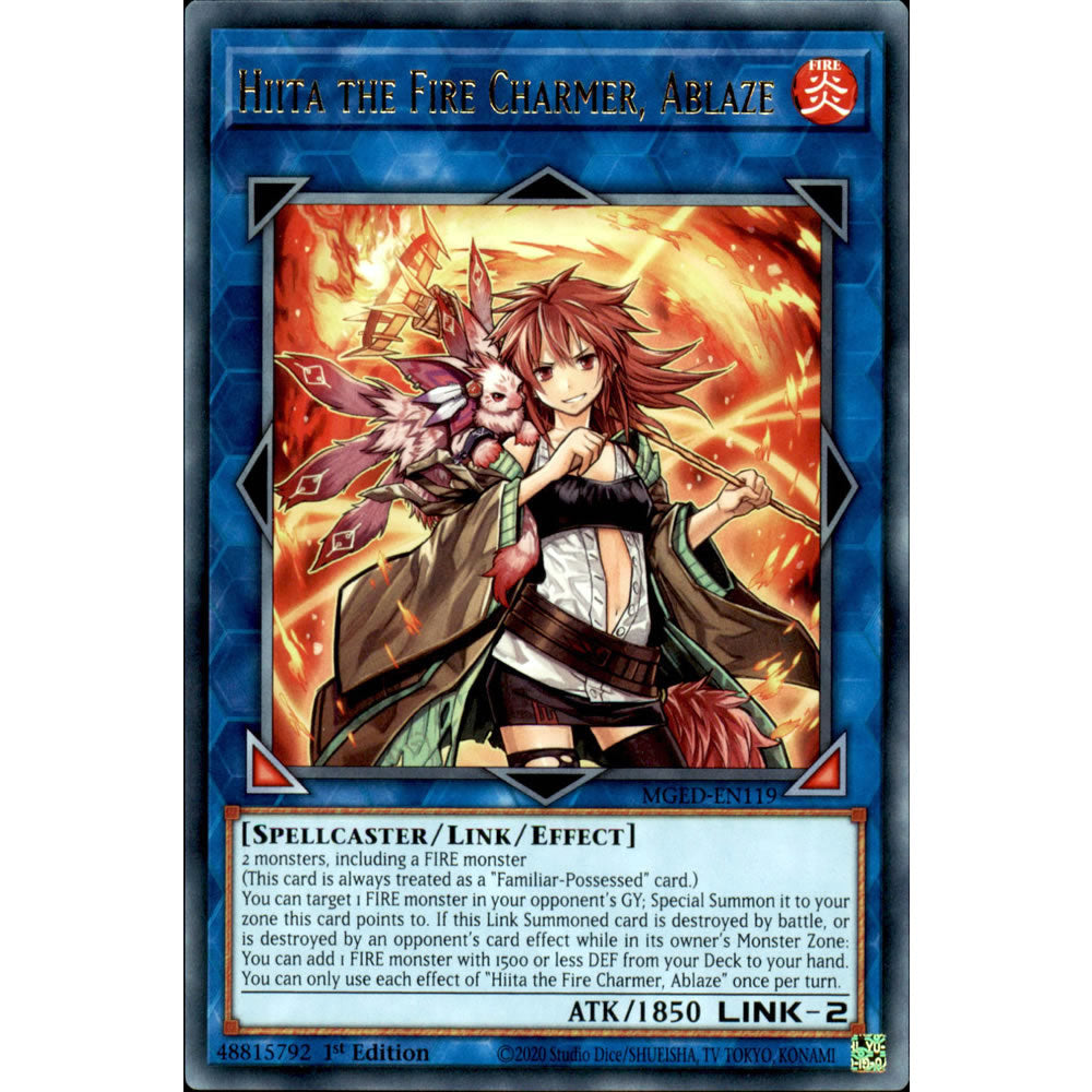 Hiita the Fire Charmer, Ablaze MGED-EN119 Yu-Gi-Oh! Card from the Maximum Gold: El Dorado Set
