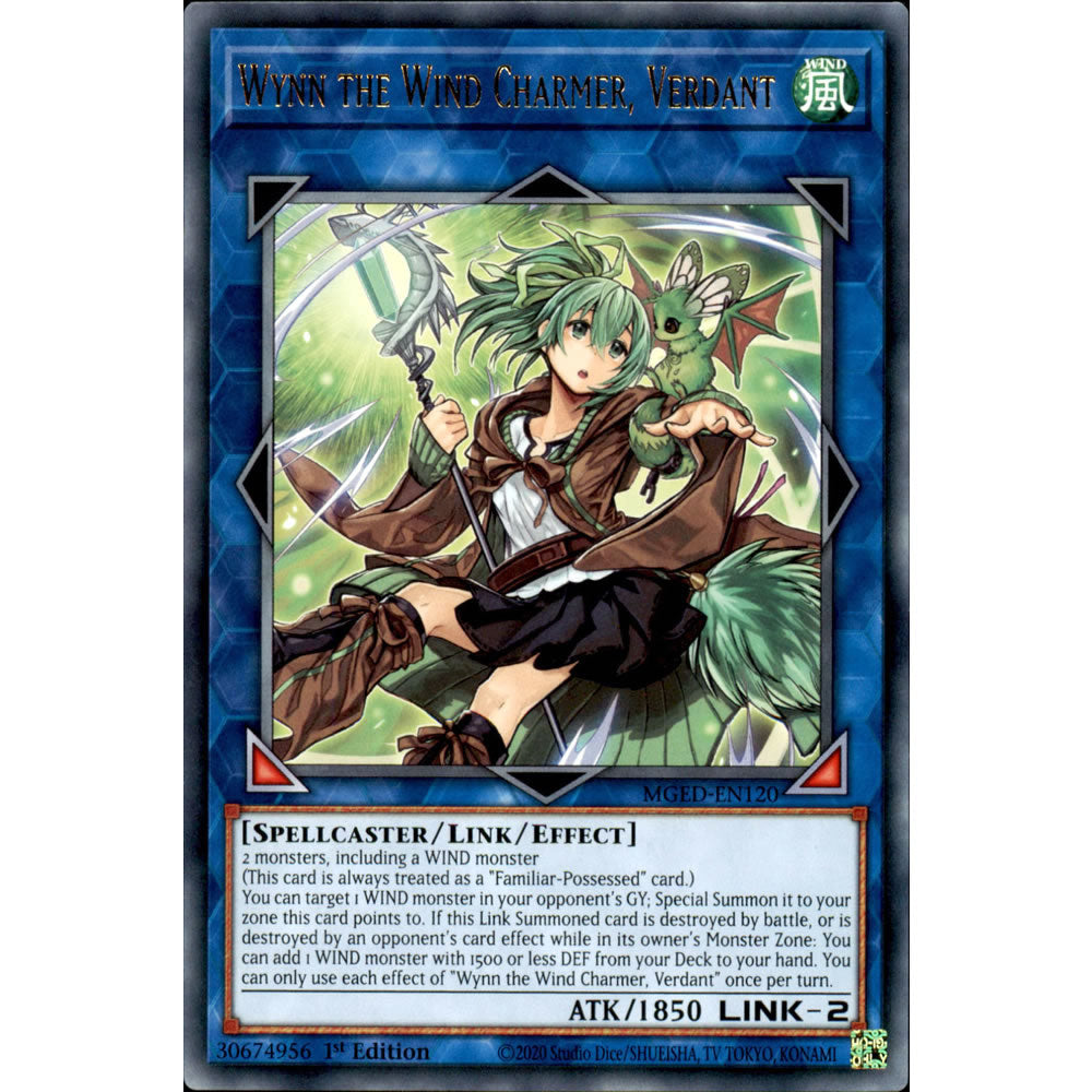 Wynn the Wind Charmer, Verdant MGED-EN120 Yu-Gi-Oh! Card from the Maximum Gold: El Dorado Set