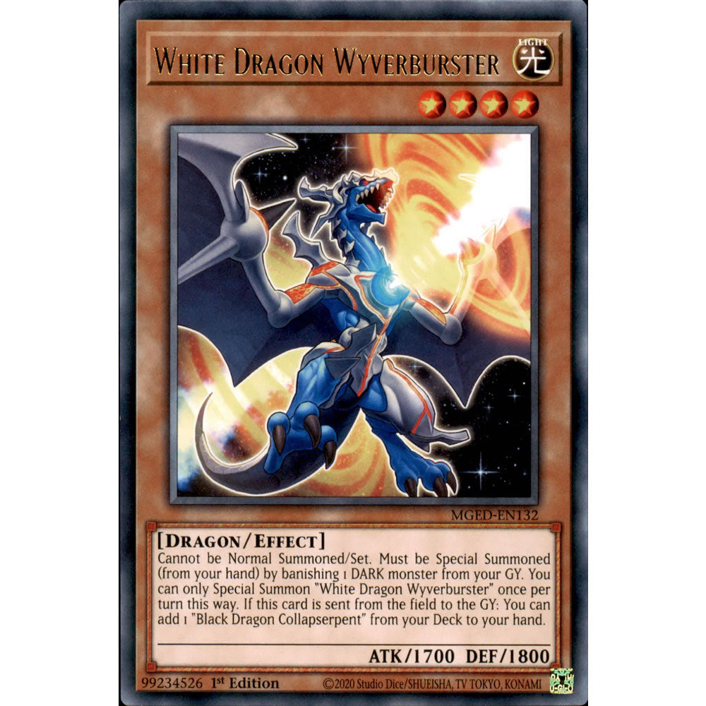 White Dragon Wyverburster MGED-EN132 Yu-Gi-Oh! Card from the Maximum Gold: El Dorado Set