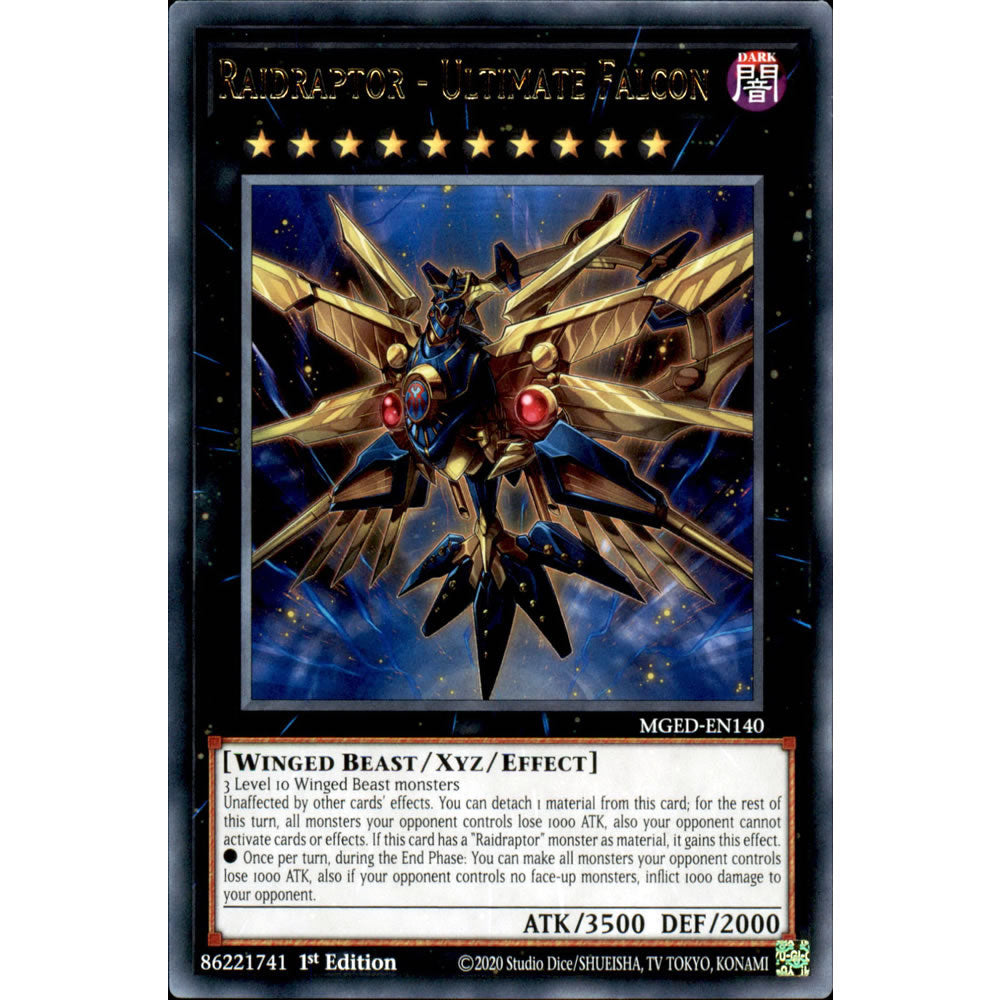 Raidraptor - Ultimate Falcon MGED-EN140 Yu-Gi-Oh! Card from the Maximum Gold: El Dorado Set