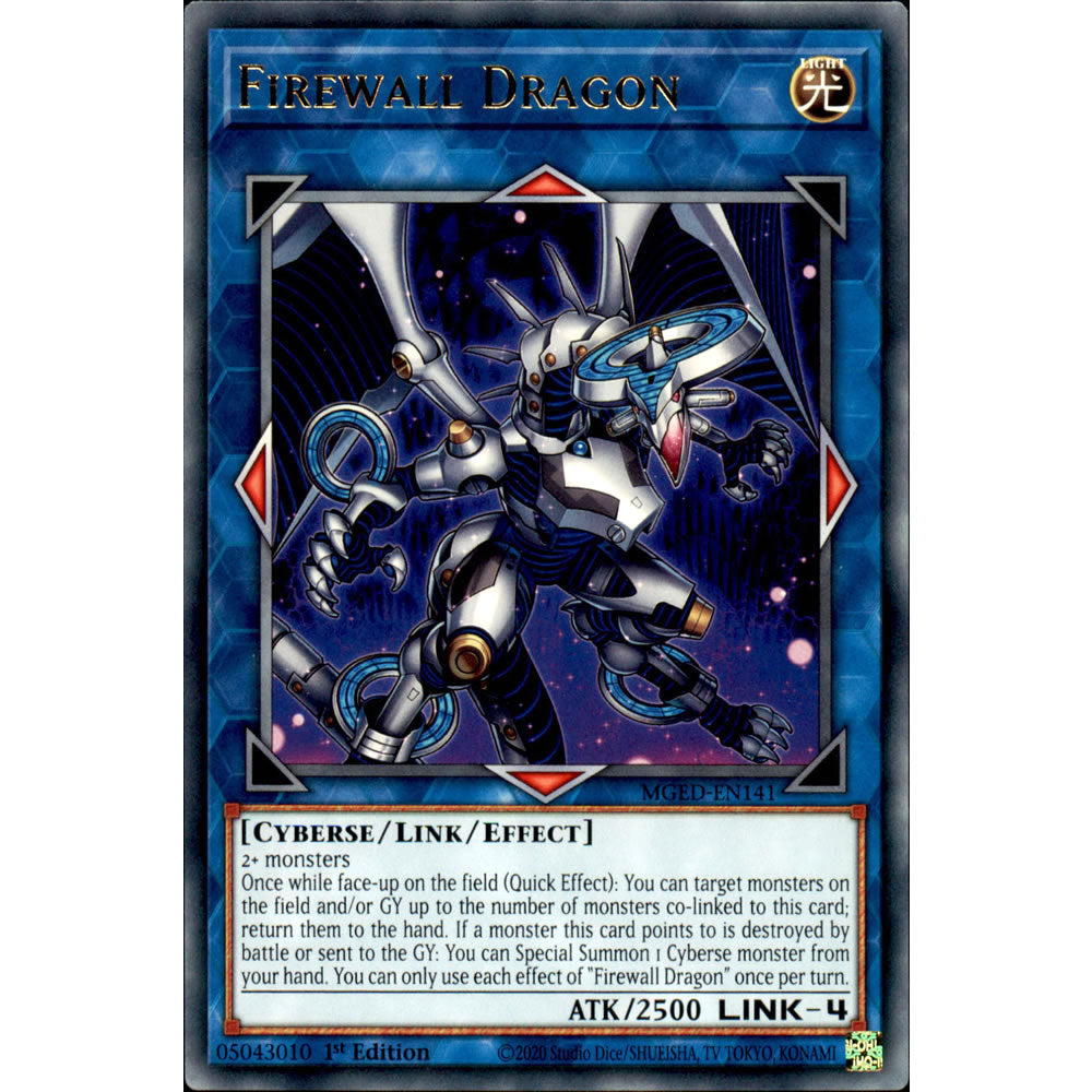 Firewall Dragon (alternate art 1) MGED-EN141 Yu-Gi-Oh! Card from the Maximum Gold: El Dorado Set