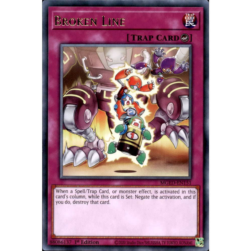 Broken Line MGED-EN151 Yu-Gi-Oh! Card from the Maximum Gold: El Dorado Set