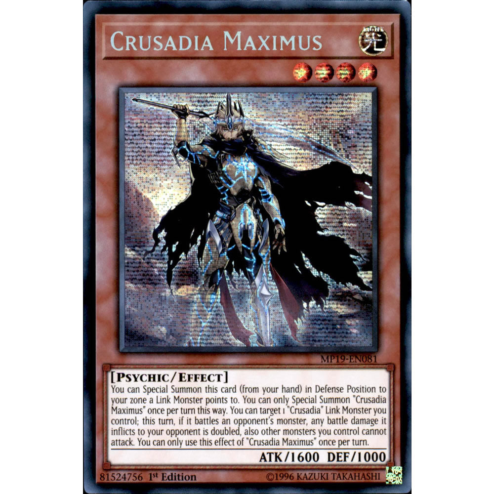 Crusadia Maximus MP19-EN081 Yu-Gi-Oh! Card from the Mega Tin 2019 Mega Pack Set