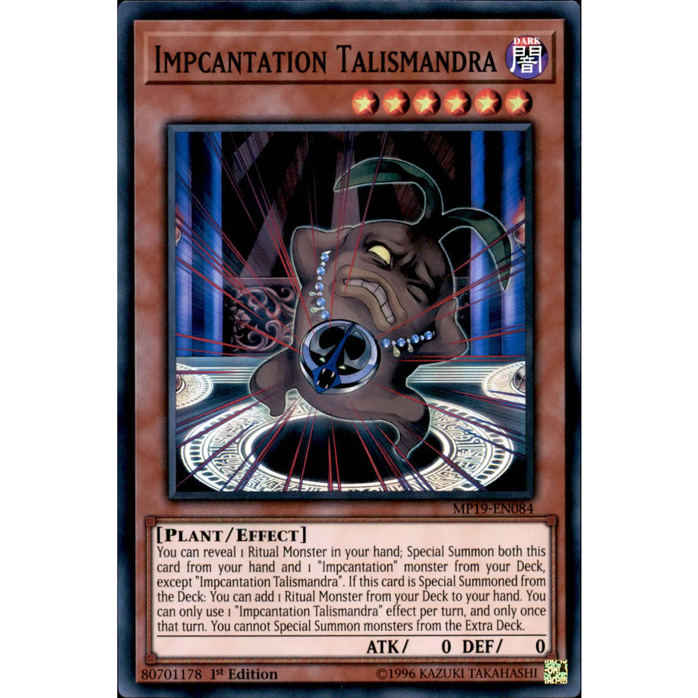 Impcantation Talismandra MP19-EN084 Yu-Gi-Oh! Card from the Mega Tin 2019 Mega Pack Set