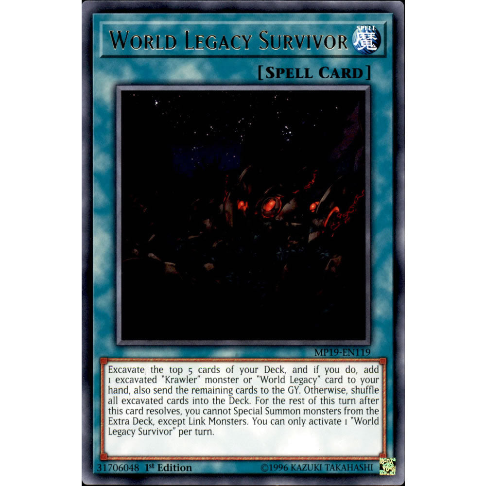 World Legacy Survivor MP19-EN119 Yu-Gi-Oh! Card from the Mega Tin 2019 Mega Pack Set