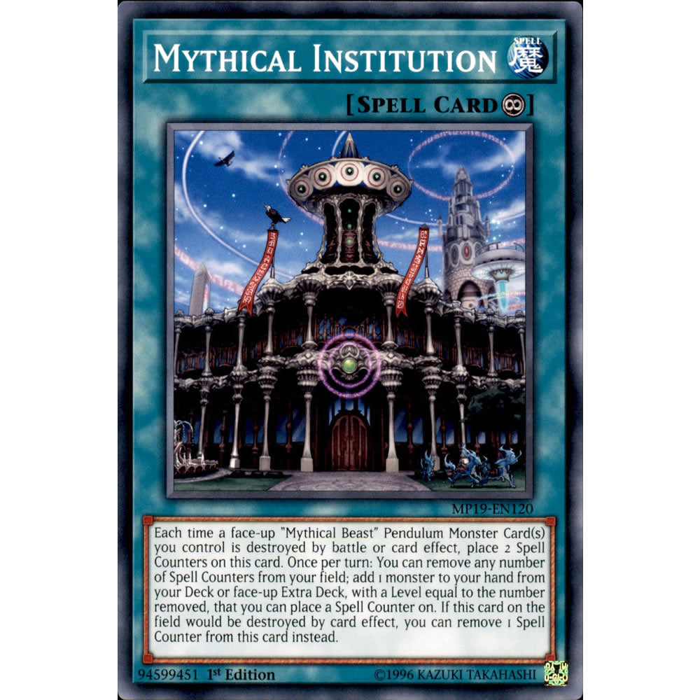 Mythical Institution MP19-EN120 Yu-Gi-Oh! Card from the Mega Tin 2019 Mega Pack Set