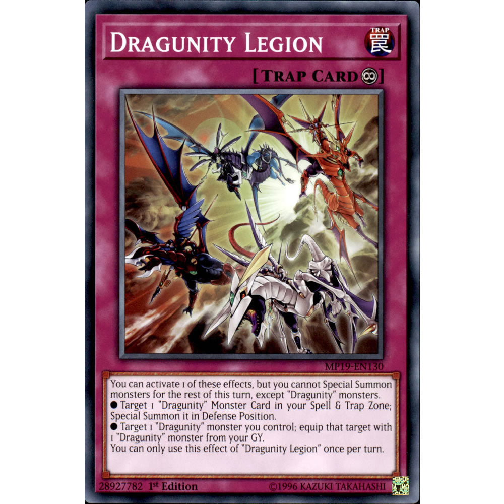 Dragunity Legion MP19-EN130 Yu-Gi-Oh! Card from the Mega Tin 2019 Mega Pack Set