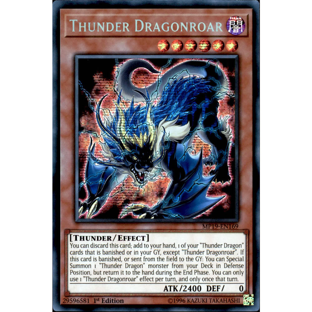 Thunder Dragonroar MP19-EN169 Yu-Gi-Oh! Card from the Mega Tin 2019 Mega Pack Set