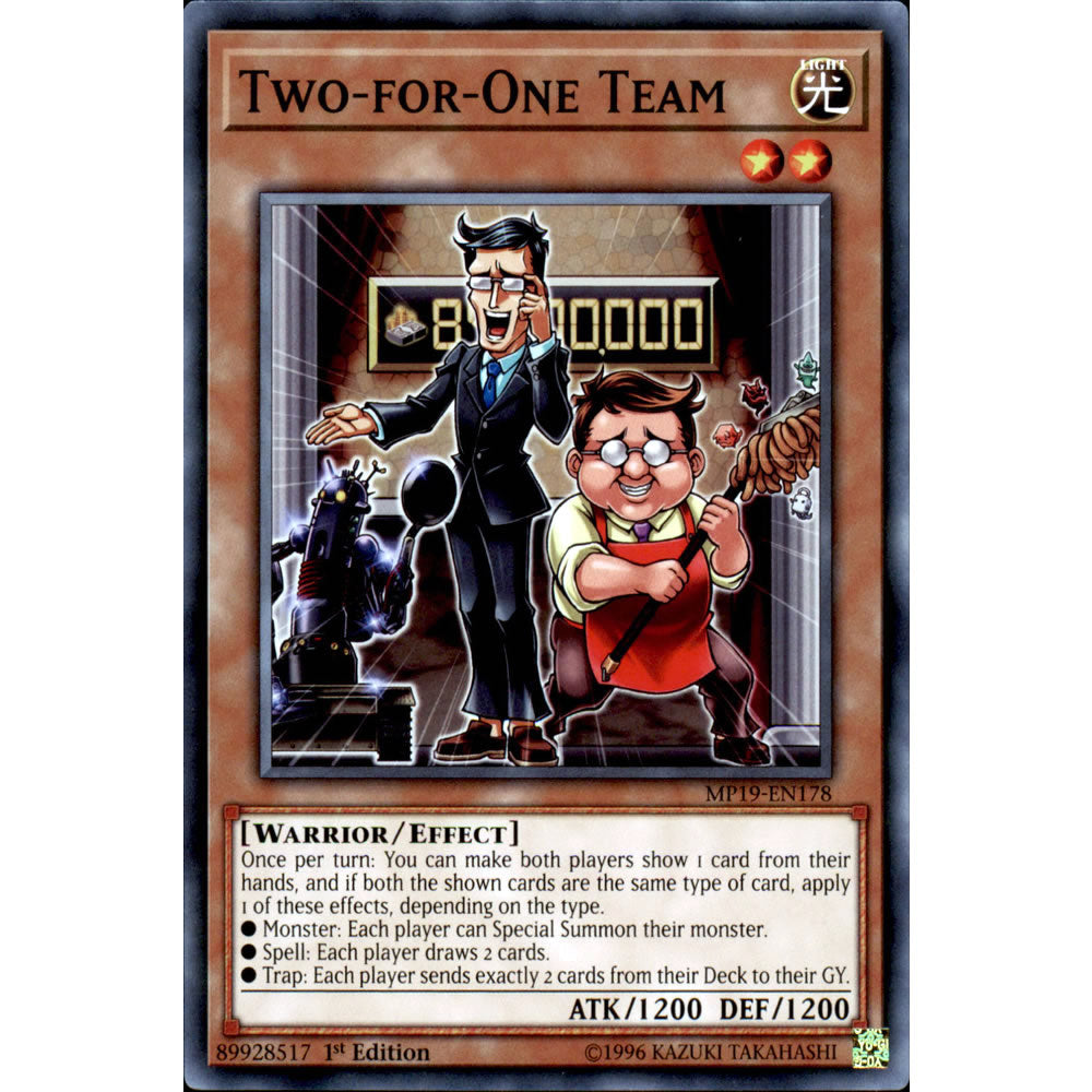 Two-for-One Team MP19-EN178 Yu-Gi-Oh! Card from the Mega Tin 2019 Mega Pack Set