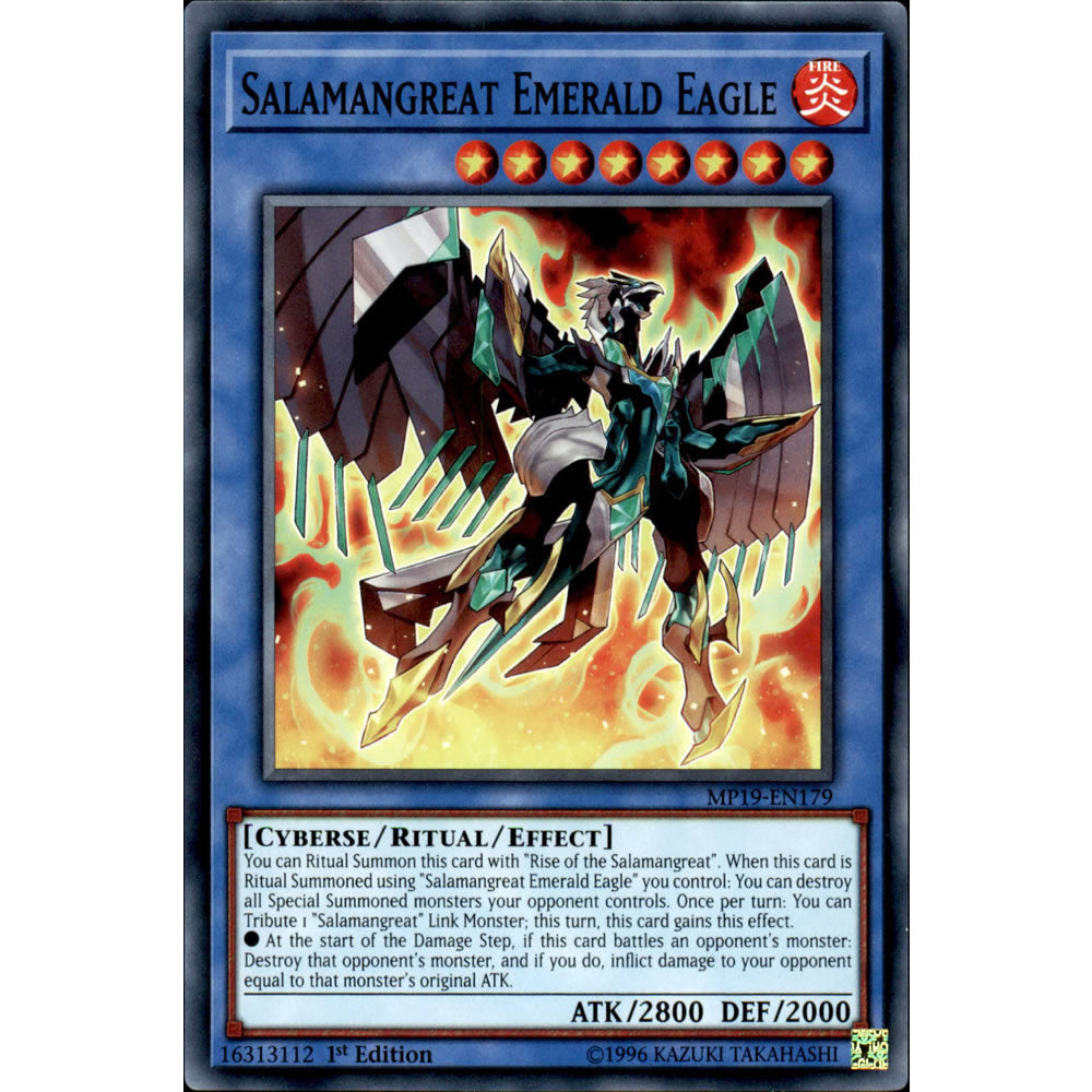 Salamangreat Emerald Eagle MP19-EN179 Yu-Gi-Oh! Card from the Mega Tin 2019 Mega Pack Set