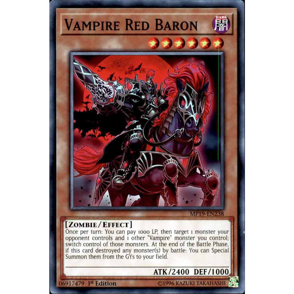 Vampire Red Baron MP19-EN238 Yu-Gi-Oh! Card from the Mega Tin 2019 Mega Pack Set