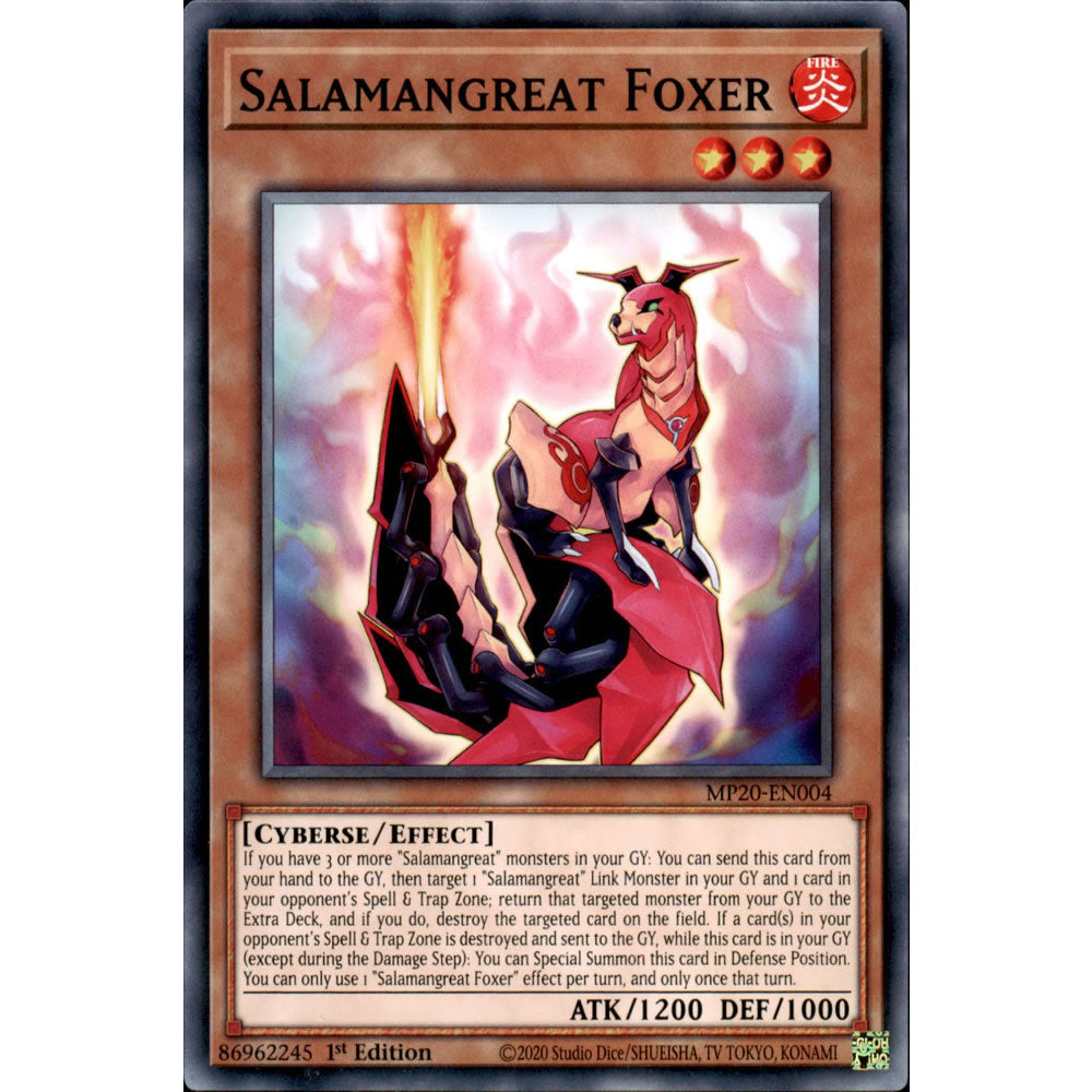 Salamangreat Foxer MP20-EN004 Yu-Gi-Oh! Card from the Mega Tin 2020 Mega Pack Set