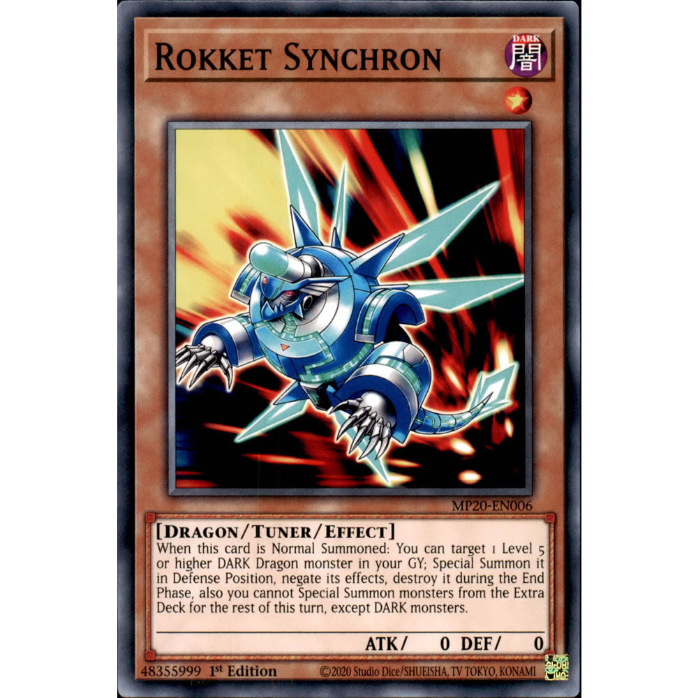 Rokket Synchron MP20-EN006 Yu-Gi-Oh! Card from the Mega Tin 2020 Mega Pack Set