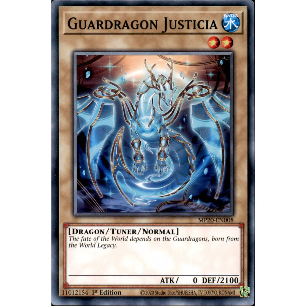 Guardragon Justicia MP20-EN008 Yu-Gi-Oh! Card from the Mega Tin 2020 Mega Pack Set