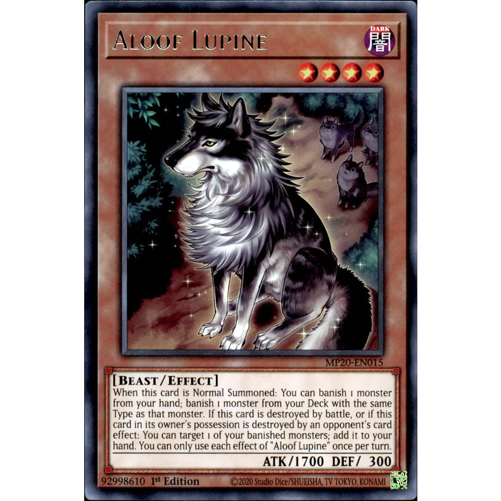 Aloof Lupine MP20-EN015 Yu-Gi-Oh! Card from the Mega Tin 2020 Mega Pack Set