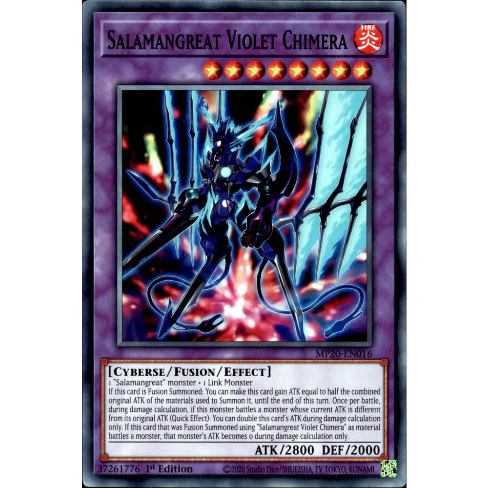 Salamangreat Violet Chimera MP20-EN016 Yu-Gi-Oh! Card from the Mega Tin 2020 Mega Pack Set