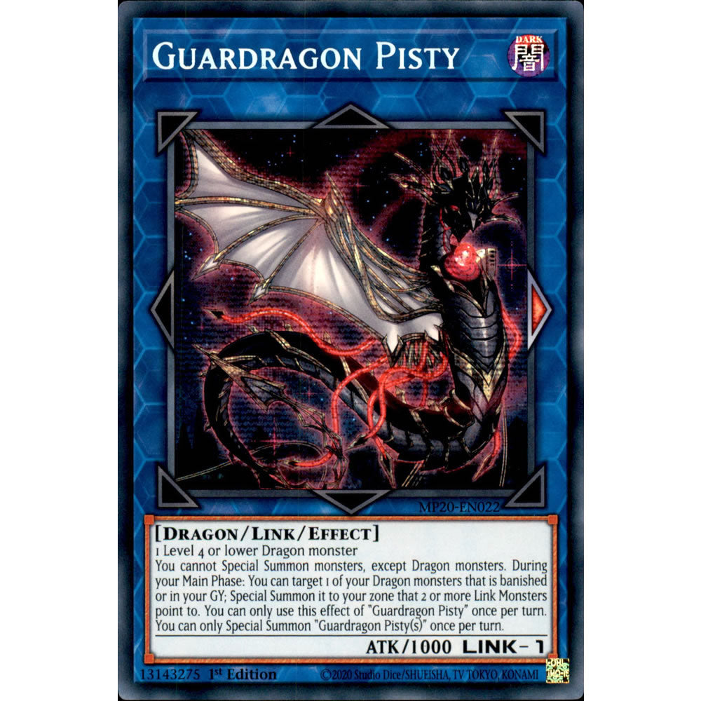 Guardragon Pisty MP20-EN022 Yu-Gi-Oh! Card from the Mega Tin 2020 Mega Pack Set