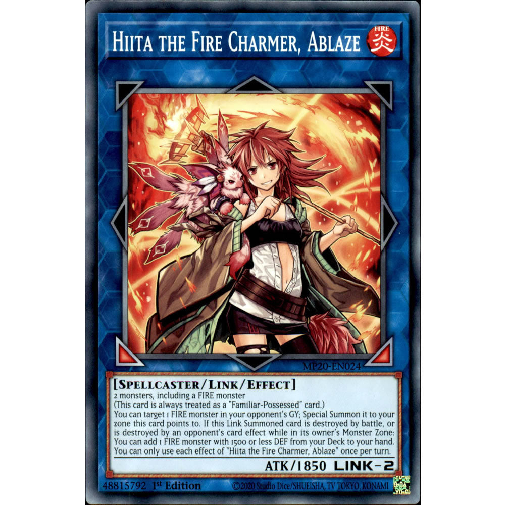 Hiita the Fire Charmer, Ablaze MP20-EN024 Yu-Gi-Oh! Card from the Mega Tin 2020 Mega Pack Set