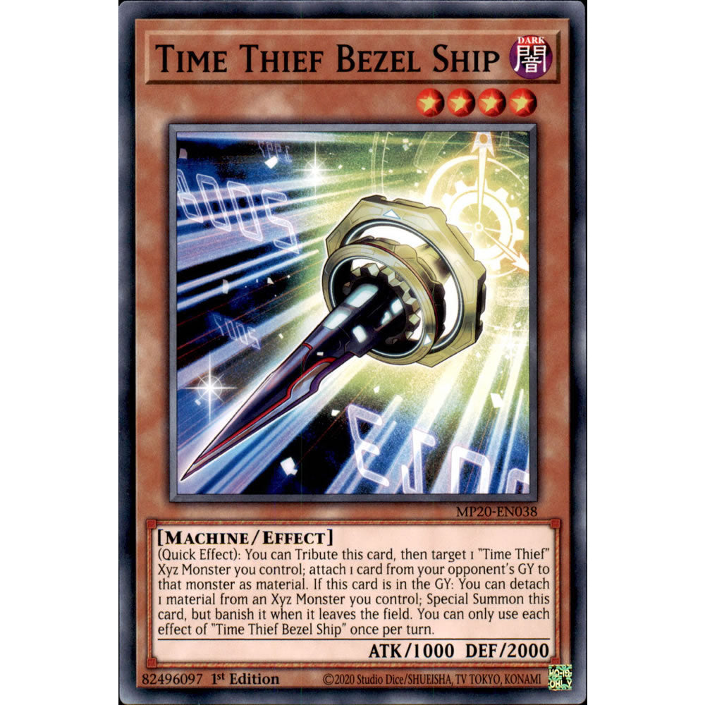 Time Thief Bezel Ship MP20-EN038 Yu-Gi-Oh! Card from the Mega Tin 2020 Mega Pack Set