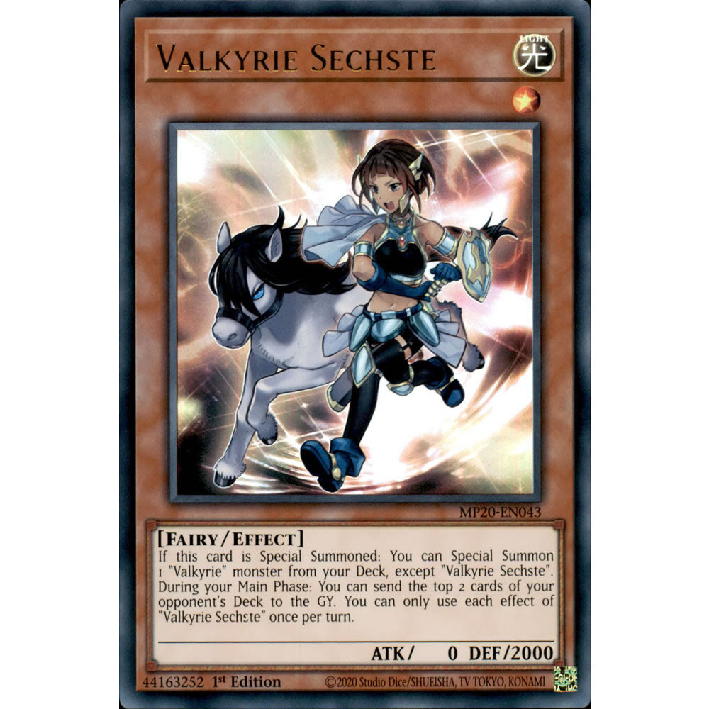 Valkyrie Sechste MP20-EN043 Yu-Gi-Oh! Card from the Mega Tin 2020 Mega Pack Set