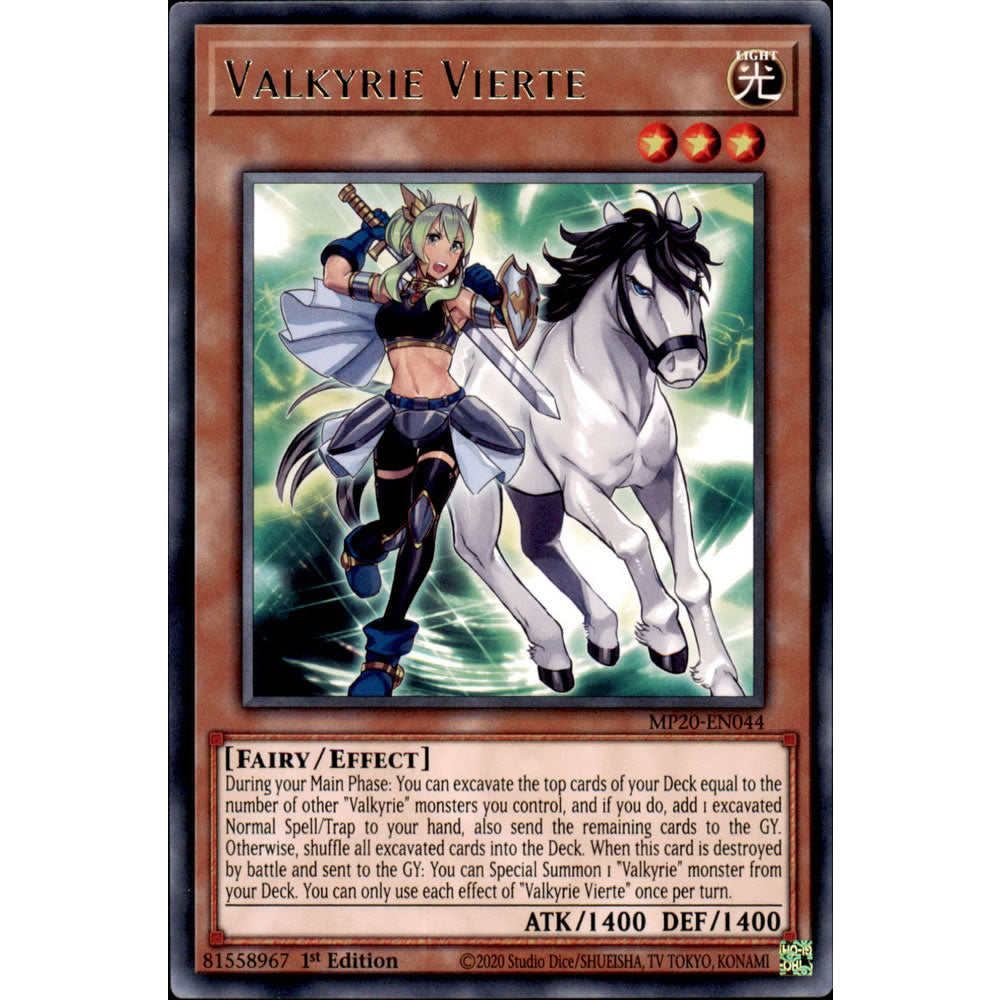 Valkyrie Vierte MP20-EN044 Yu-Gi-Oh! Card from the Mega Tin 2020 Mega Pack Set