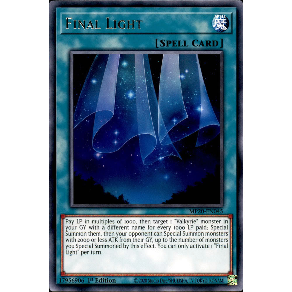 Final Light MP20-EN045 Yu-Gi-Oh! Card from the Mega Tin 2020 Mega Pack Set