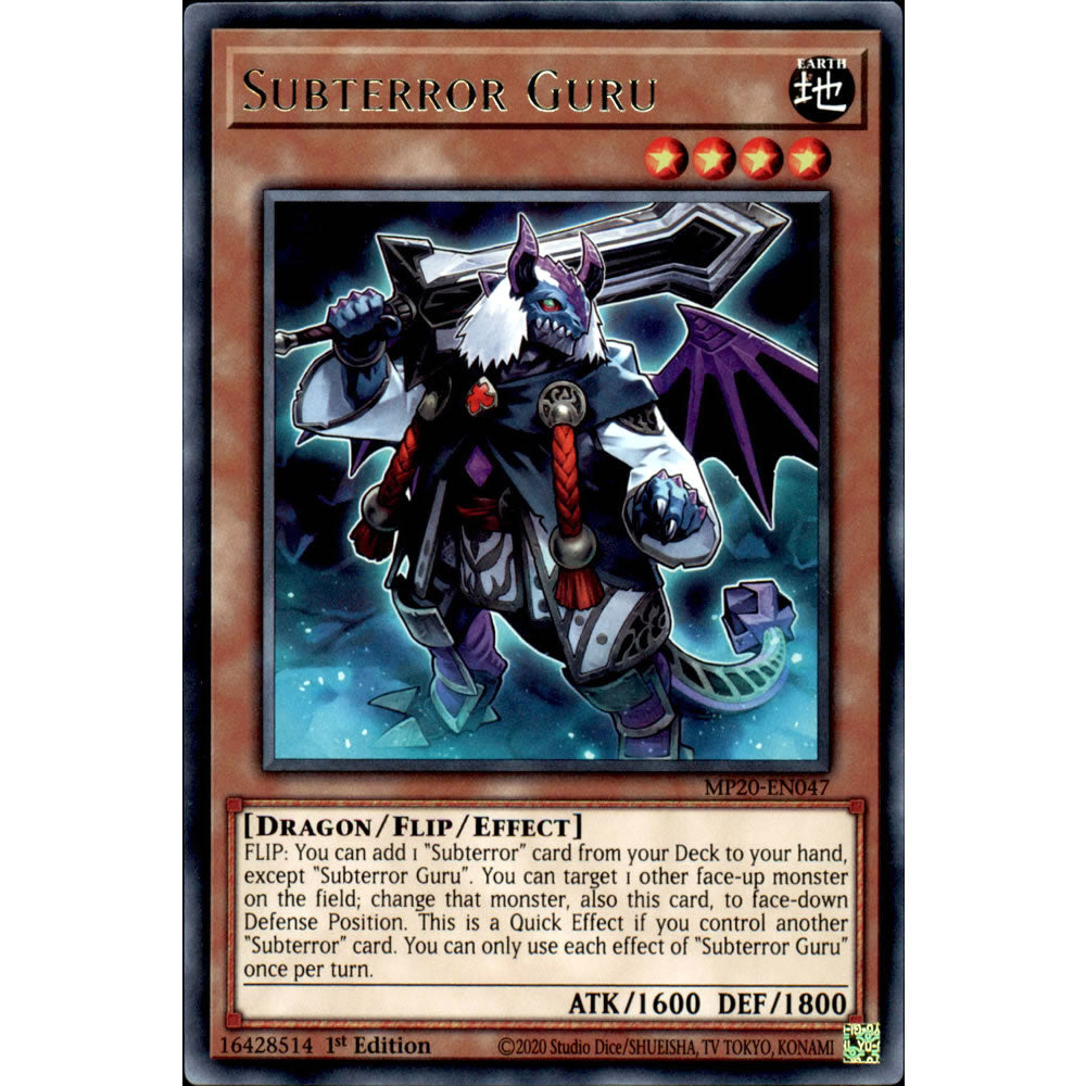 Subterror Guru MP20-EN047 Yu-Gi-Oh! Card from the Mega Tin 2020 Mega Pack Set