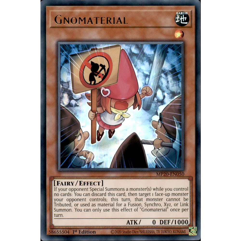 Gnomaterial MP20-EN050 Yu-Gi-Oh! Card from the Mega Tin 2020 Mega Pack Set