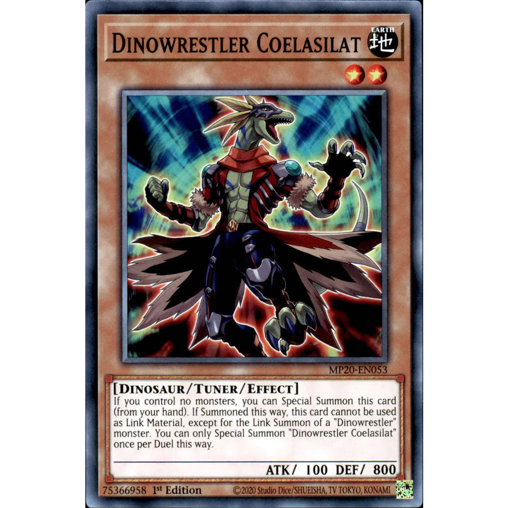 Dinowrestler Coelasilat MP20-EN053 Yu-Gi-Oh! Card from the Mega Tin 2020 Mega Pack Set