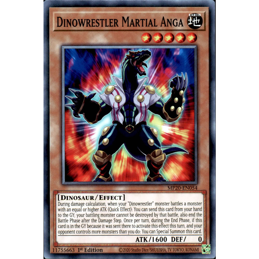 Dinowrestler Martial Anga MP20-EN054 Yu-Gi-Oh! Card from the Mega Tin 2020 Mega Pack Set