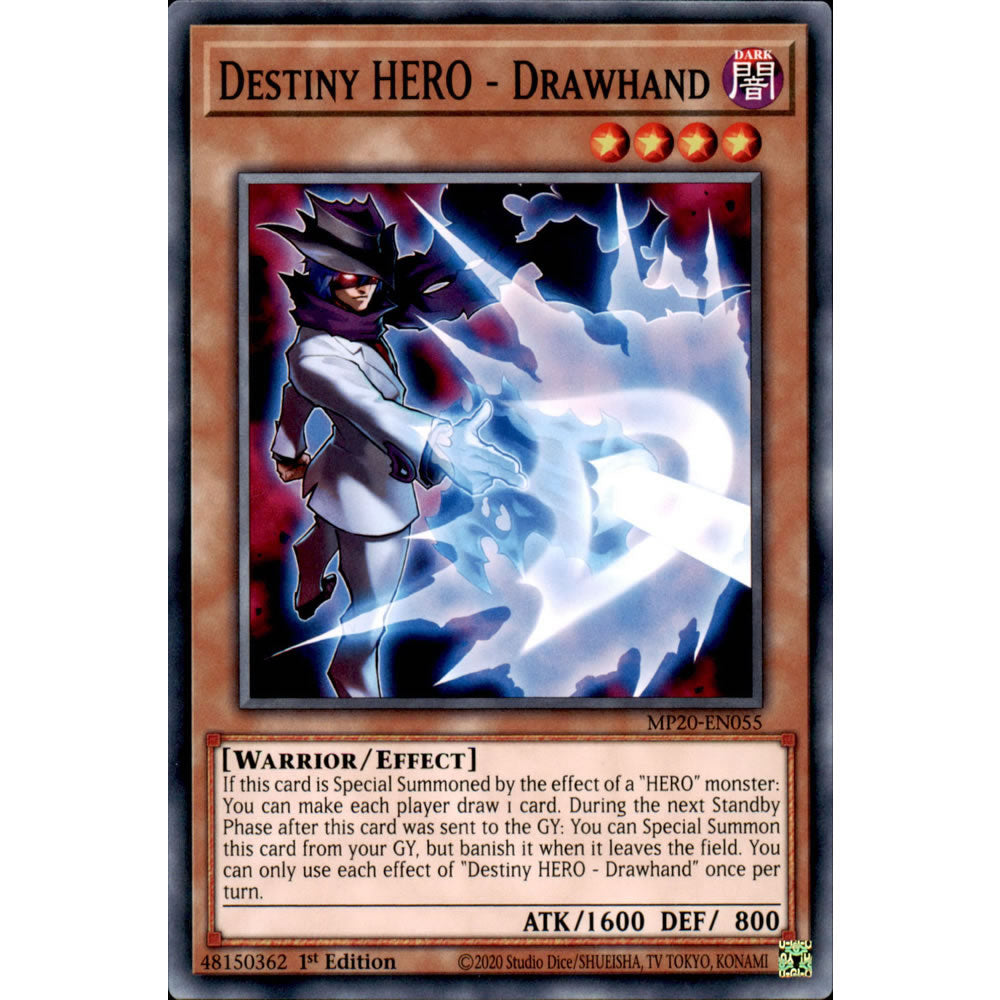 Destiny HERO - Drawhand MP20-EN055 Yu-Gi-Oh! Card from the Mega Tin 2020 Mega Pack Set