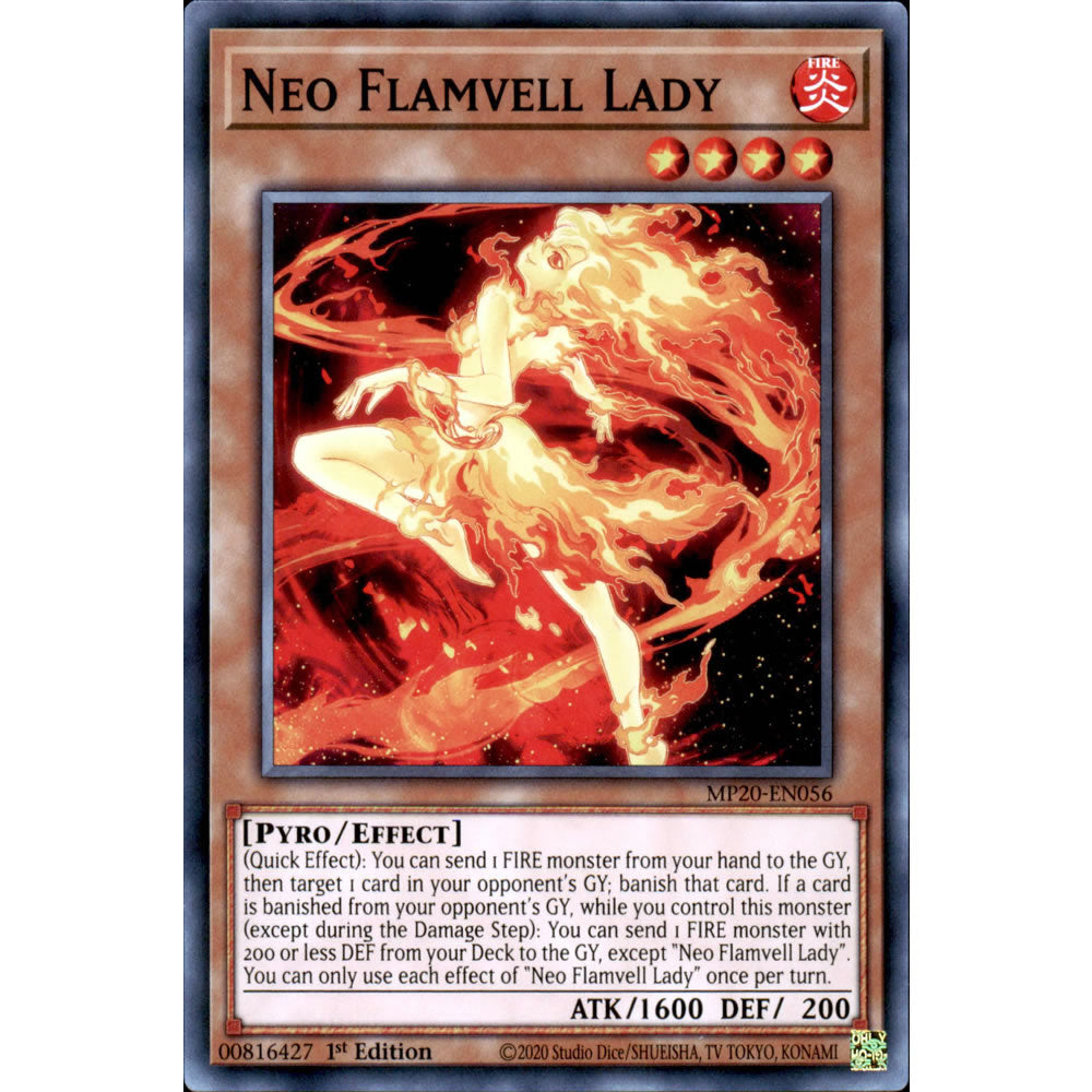 Neo Flamvell Lady MP20-EN056 Yu-Gi-Oh! Card from the Mega Tin 2020 Mega Pack Set
