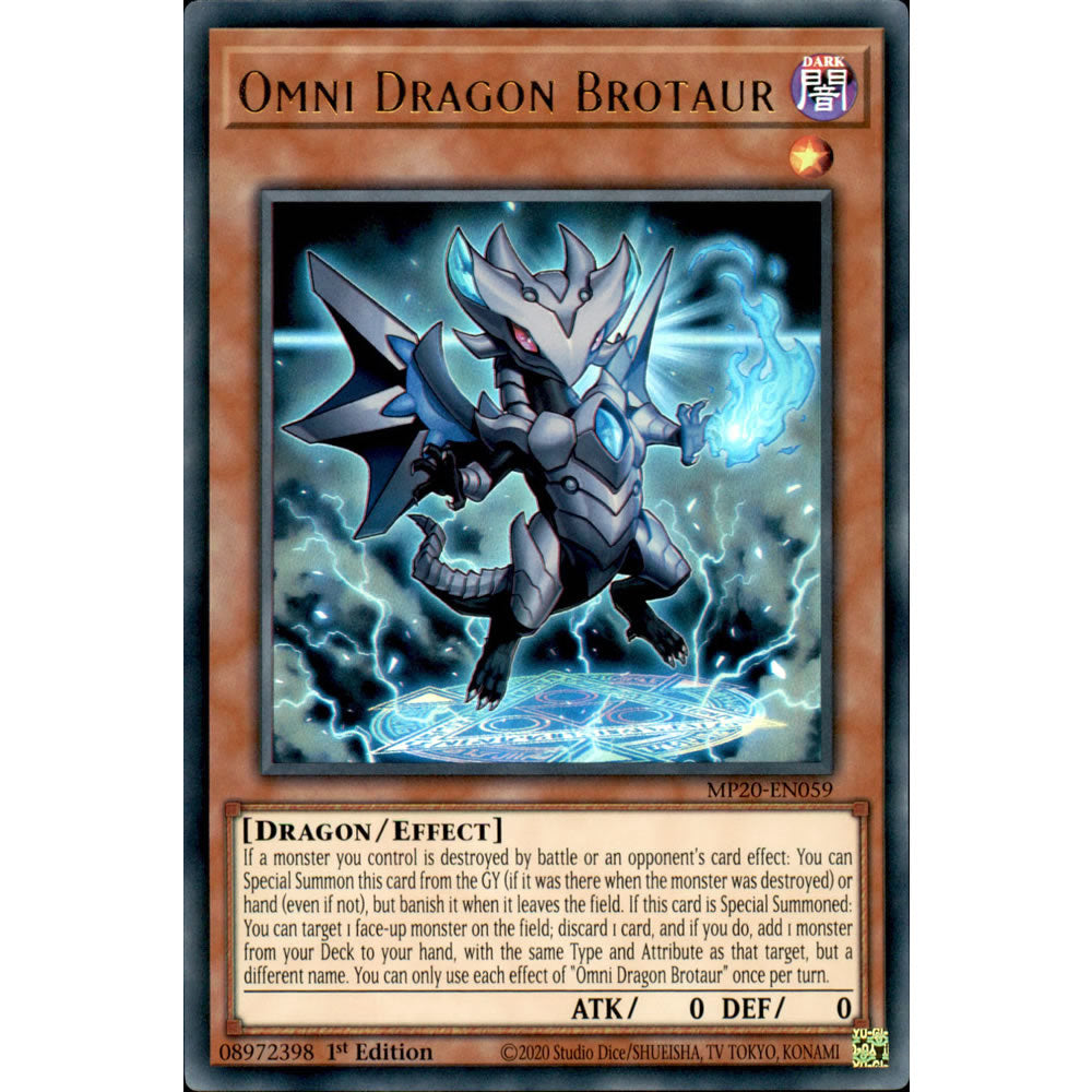 Omni Dragon Brotaur MP20-EN059 Yu-Gi-Oh! Card from the Mega Tin 2020 Mega Pack Set