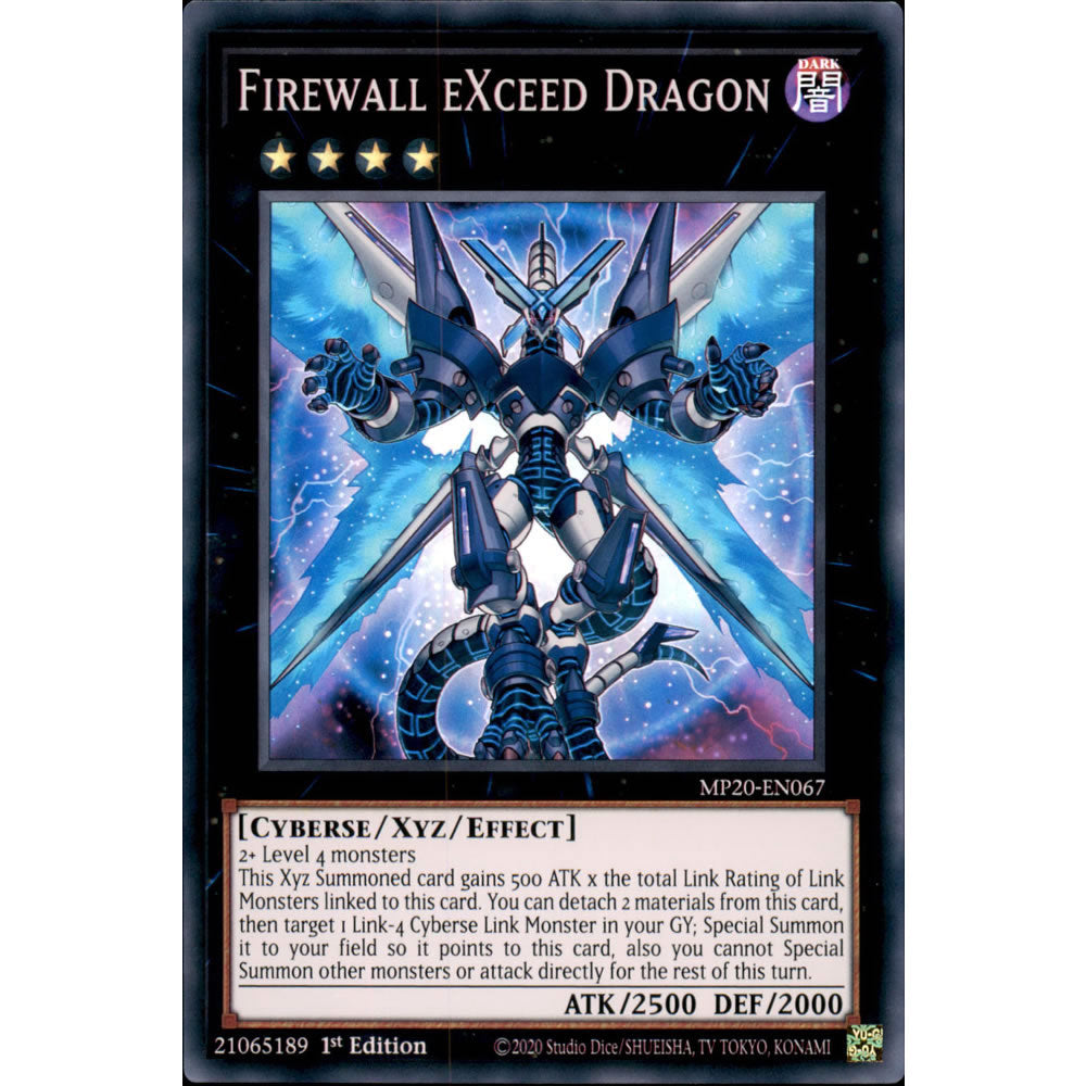 Firewall eXceed Dragon MP20-EN067 Yu-Gi-Oh! Card from the Mega Tin 2020 Mega Pack Set