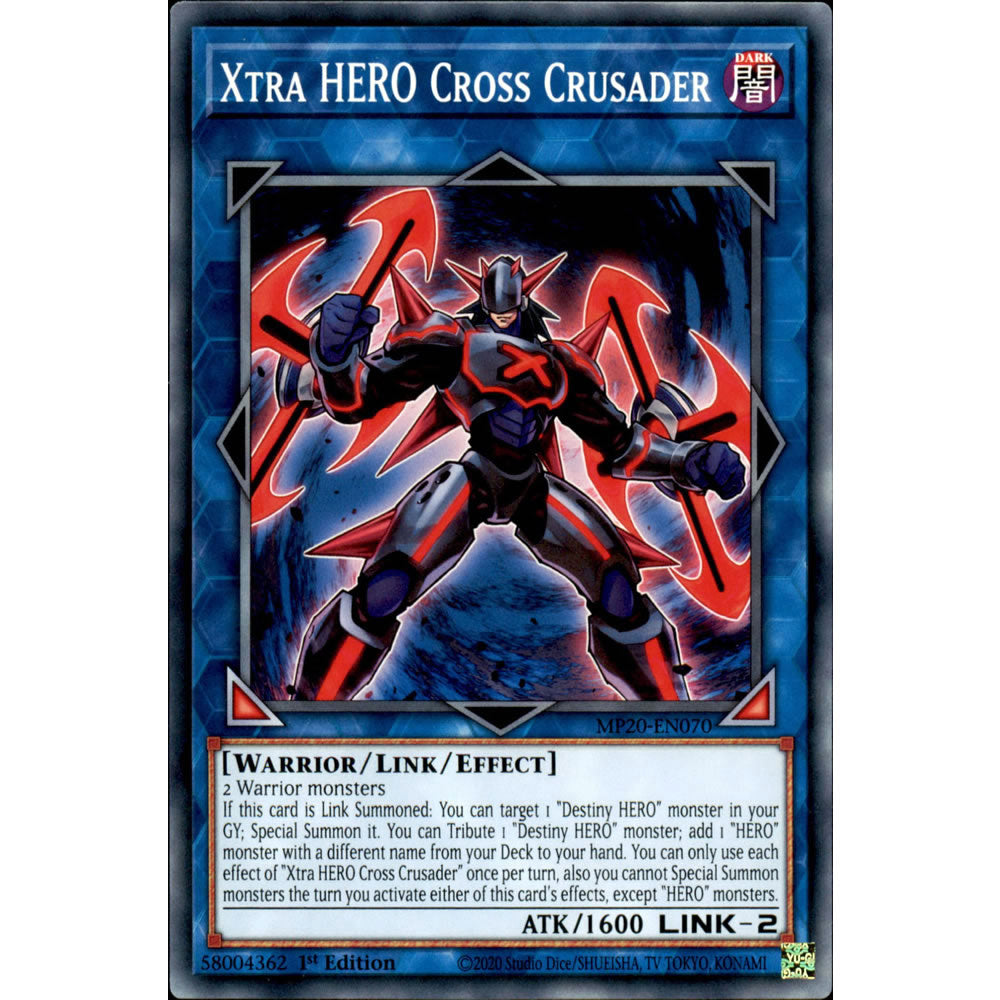 Xtra HERO Cross Crusader MP20-EN070 Yu-Gi-Oh! Card from the Mega Tin 2020 Mega Pack Set