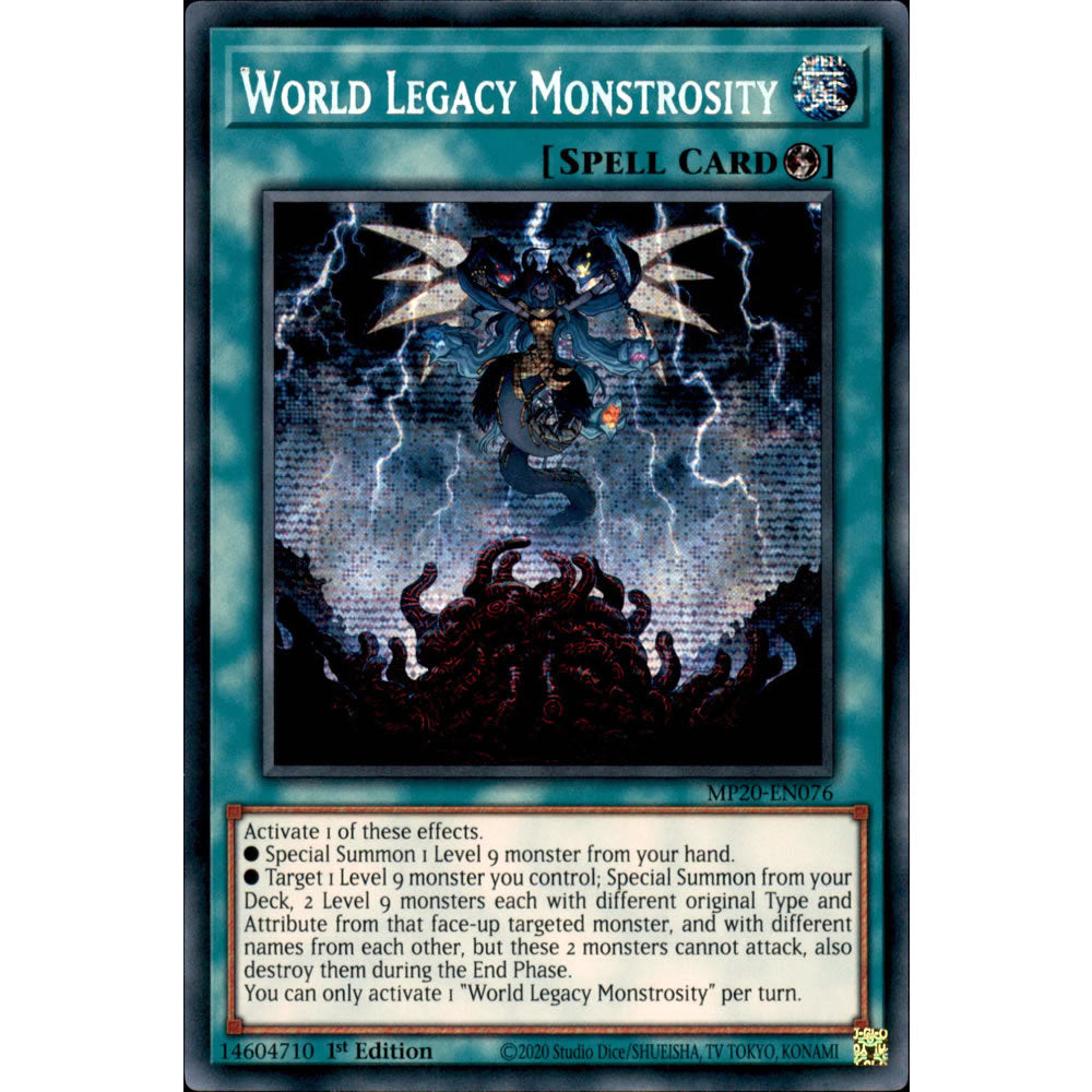 World Legacy Monstrosity MP20-EN076 Yu-Gi-Oh! Card from the Mega Tin 2020 Mega Pack Set