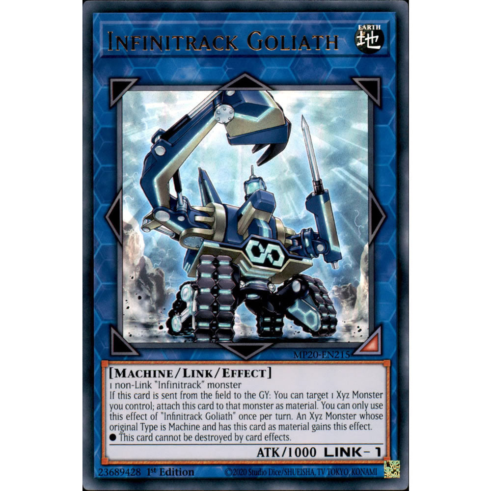 Infinitrack Goliath MP20-EN215 Yu-Gi-Oh! Card from the Mega Tin 2020 Mega Pack Set