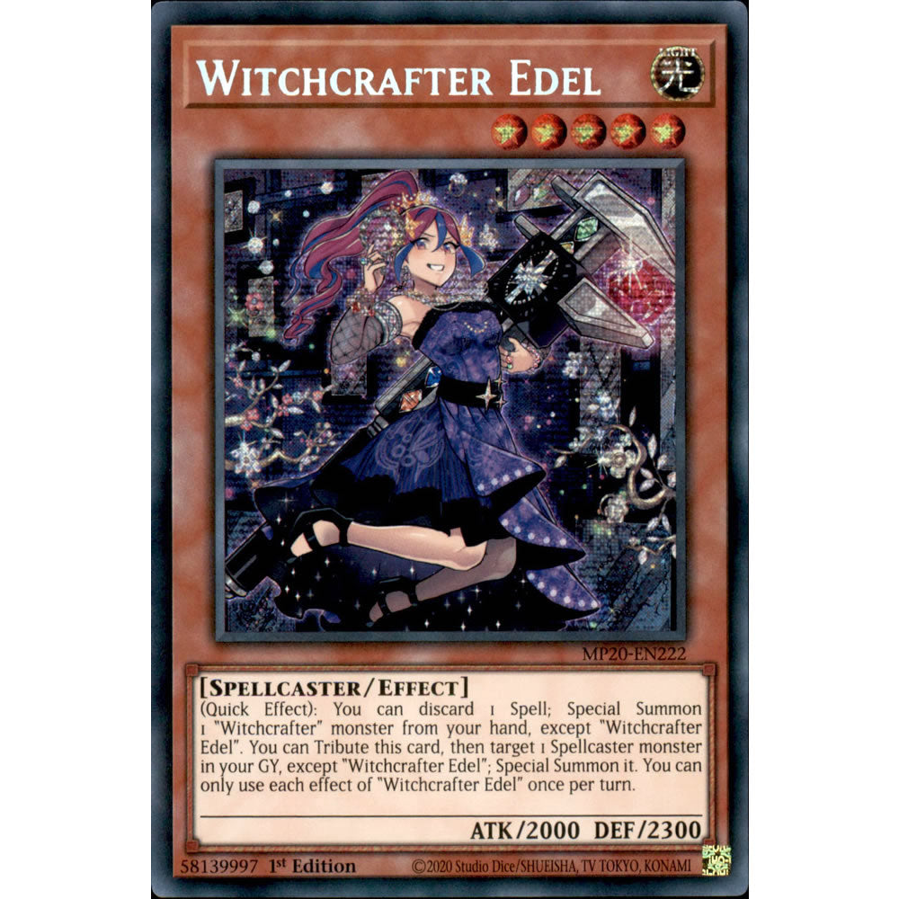 Witchcrafter Edel MP20-EN222 Yu-Gi-Oh! Card from the Mega Tin 2020 Mega Pack Set