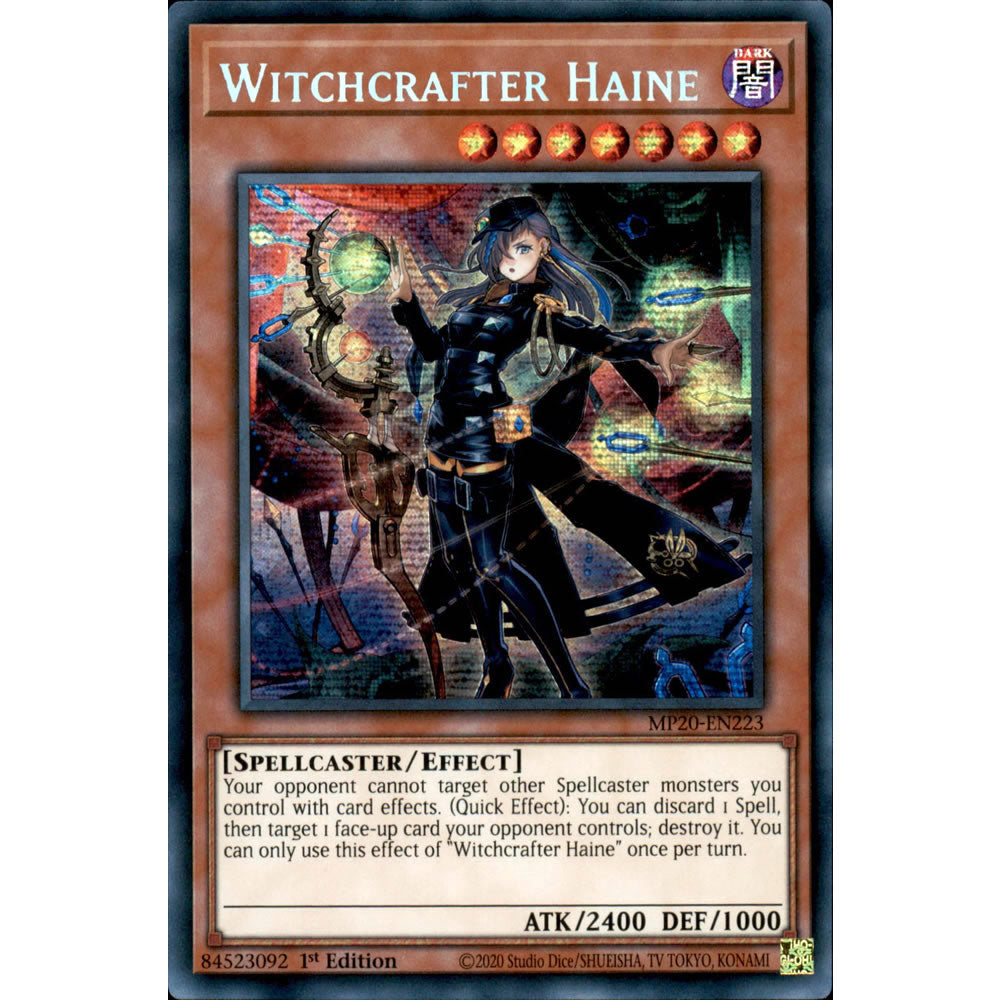 Witchcrafter Haine MP20-EN223 Yu-Gi-Oh! Card from the Mega Tin 2020 Mega Pack Set