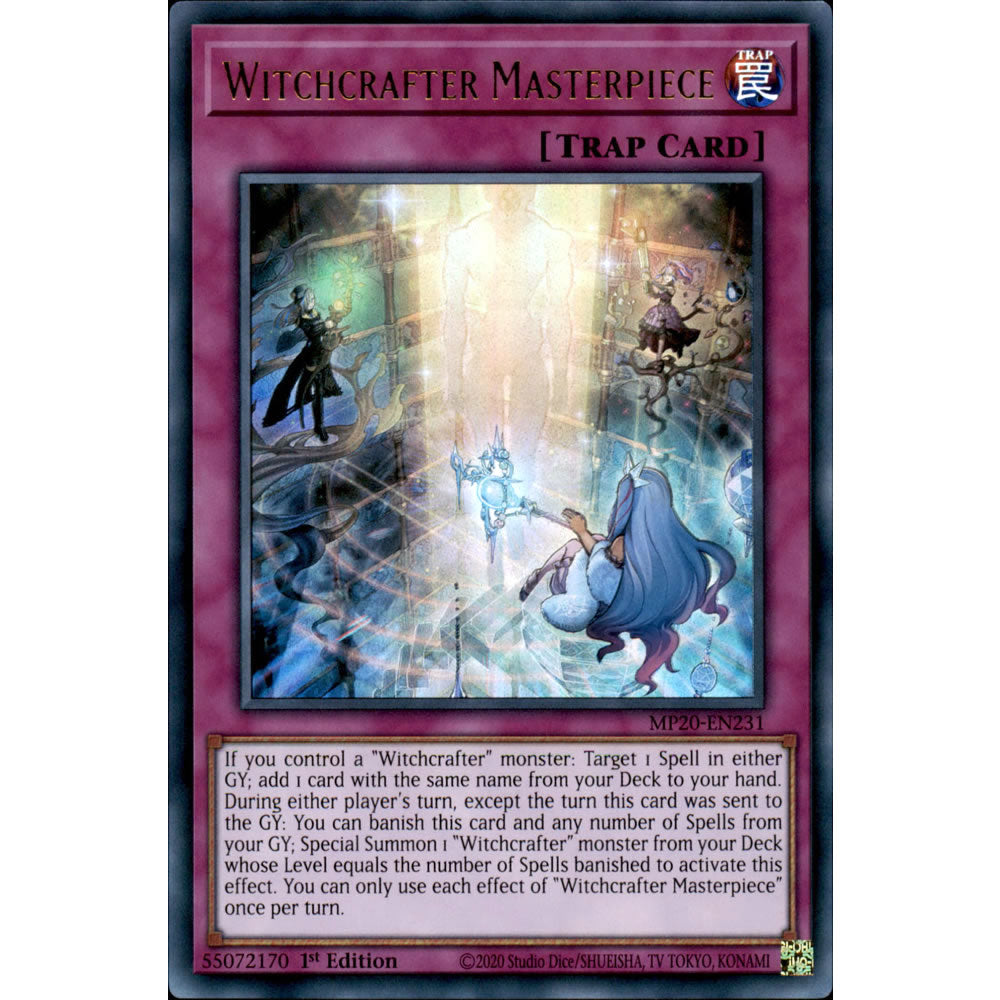 Witchcrafter Masterpiece MP20-EN231 Yu-Gi-Oh! Card from the Mega Tin 2020 Mega Pack Set