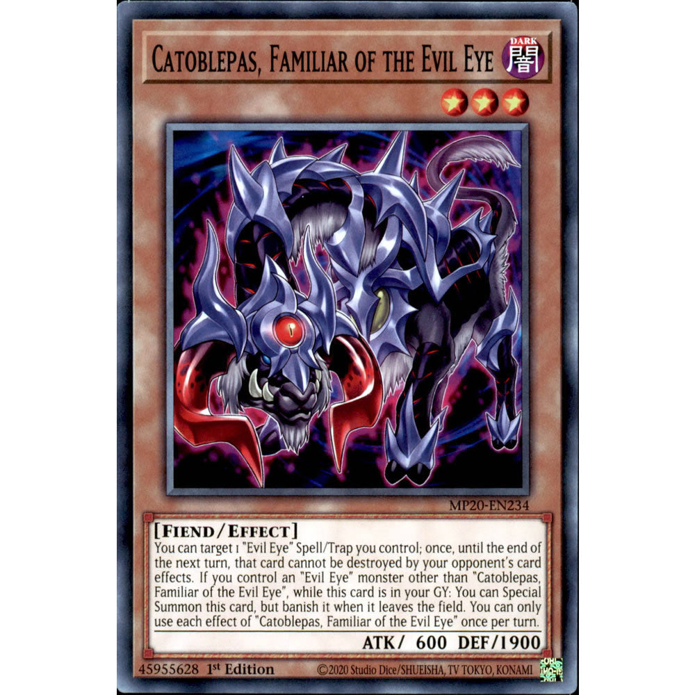 Catoblepas, Familiar of the Evil Eye MP20-EN234 Yu-Gi-Oh! Card from the Mega Tin 2020 Mega Pack Set