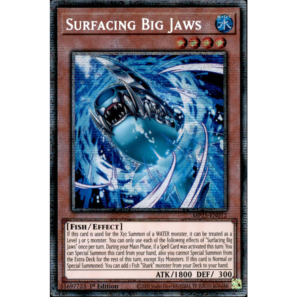 Surfacing Big Jaws MP25-EN012 Yu-Gi-Oh! Card from the Mega Tin 2025 Mega Pack Set
