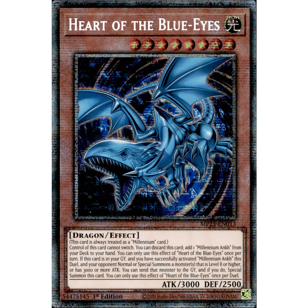 Heart of the Blue-Eyes MP25-EN013 Yu-Gi-Oh! Card from the Mega Tin 2025 Mega Pack Set