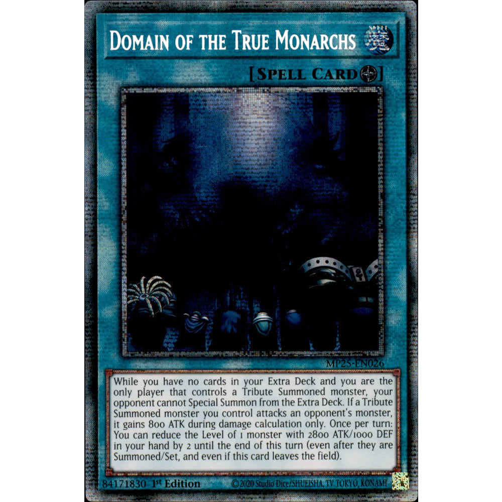 Domain of the True Monarchs MP25-EN026 Yu-Gi-Oh! Card from the Mega Tin 2025 Mega Pack Set